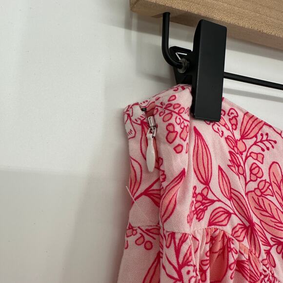 Abound Drop Waist Pink Floral Mini Skirt Flowy Summer Zip Side Womens Small - Picture 3 of 5